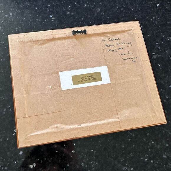 Vintage Nancy Lubeck Art Print Hand Signed AP Artists Proof‎ Fall Folk Primitive - Picture 6 of 6